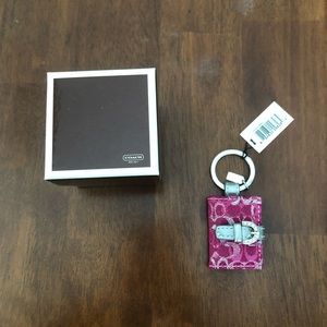 Vintage COACH Lurex Pic Frame Keyfob